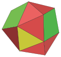 Image of a polyhedron vertice as a face to snub from hemicube.svg